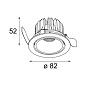 Smart lotis 82 adjustable LED warm dim GE встраиваемый в потолок светильник Modular