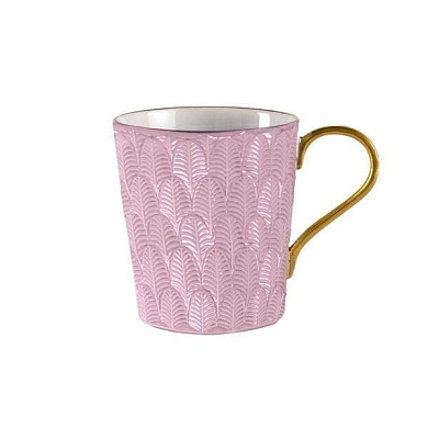 Peacock lilac & gold mug кружка, Villari