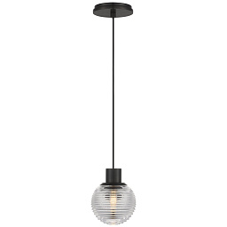 EU-WF5100 Visual Comfort Circon подвесной светильник с ребристым стеклянным шаровым плафоном