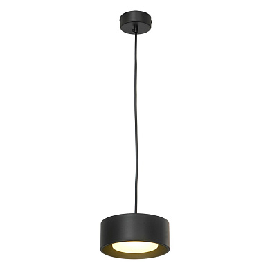 подвесной светильник с цилиндрическим корпусом из черного металла