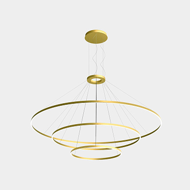 CS4G-00A9AZRUEF подвесной светильник Leds C4 Circular Downward 3 Rings (ø3000 ø2000 ø1200) золотой