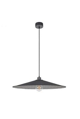 подвесной светильник с широким металлическим плафоном