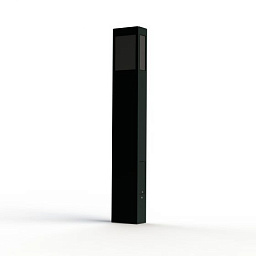 108010059 Roger Pradier Brick2 садовый столбик черного цвета с матовым плафоном