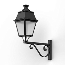 Avenue 4 N° 3; Clear polycarbonate Built-in LED 3000°K warm white 35W; Dark black