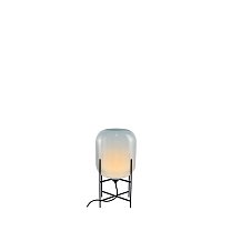 Oda Small, стекло moonlight white (молочно-белое с прозрачным верхом), чёрное основание