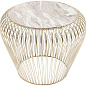 83737 Балка бокового столика из серого мрамора, латуни, Ø43 см Kare Design