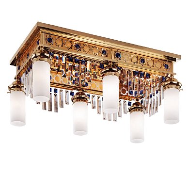 Потолочная люстра Orion Oriontal DLU 1705/6 gold/Prisma blau