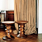 41235601 Stool Vitra Табурет резной деревянный тёмный орех B — фото 1