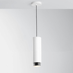 F43A05 01 Fabbian Claque люстра с белыми цилиндрическими плафонами на черной арматуре