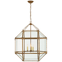Morris Large Lantern позолоченное железо с прозрачным стеклом