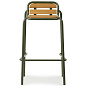 608057 Normann Copenhagen Vig Барный стул 75 см, дерево робиния / темно-зеленый — фото 1