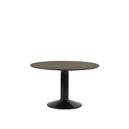 Muuto Midst Обеденный стол Ø160 см, темный промасленный дуб / черный MITAB120R0501