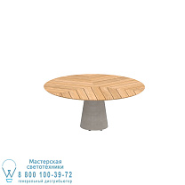 СТОЛ CONIX КРУГЛЫЙ Ø 160CM НОЖКА ОБЕДЕННАЯ БЕТОННАЯ ЦЕМЕНТНАЯ СЕРАЯ - СТОЛЕШНИЦА ТИК Royal Botania