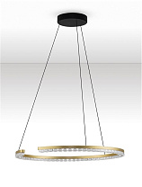 Triac Dimmable Gold Aluminium & Prismatic Lens LED 30 Watt 220-240 Volt 1950Lm IP20 3000K D:65 H:200 cm