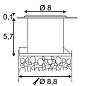 228412 SLV DASAR FLAT LED 230V светильник встраиваемый IP67 c PowerLED Module 4.3W, 3000К, сталь