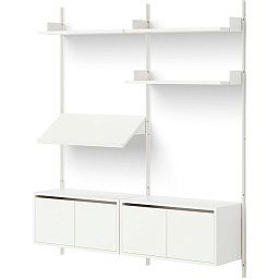 42001+42009+42007+42016+42014+42046+42054 New Works New Works Shelving System система хранения   с комбинированными шкафами и настенными полками