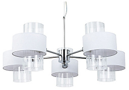 A4076LM-5CC Arte Lamp Fantasia подвесная люстра с пятью плафонами белого цвета