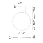 1994210IN1APP Artemide Discovery Вертикальный подвесной светильник Integralis Suspension 140 White Violet — фото 2