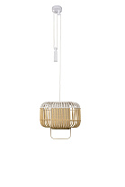 Pendant Lamp BAMBOO SQUARE S White