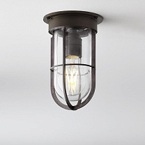 DOCKLIGHT CEILING polished nickel plated brass clear glass*