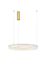 Triac Dimmable Brass Gold Steel, Aluminium Imitated Alabaster LED 36 Watt 220-240 Volt 2149Lm IP20 3000K D:60 H:200 cm