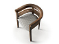 A New Touch of Elegance Мягкий деревянный стул с подлокотниками Carpanelli