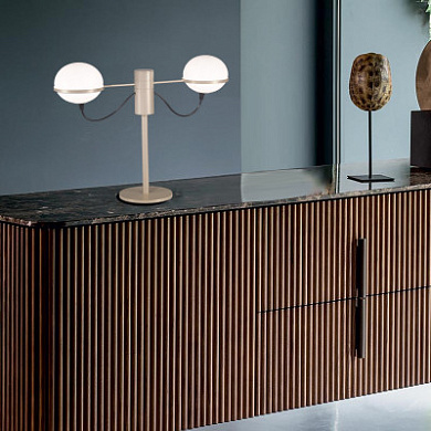 Metal Lux Giro TL 2L настольный светильник дизайнерский прозрачный; шампань 280.212.01