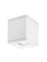 Sandy White Die-Casting Aluminium & Glass Diffuser LED GU10 1x10 Watt IP54 220-240 Volt Bulb Excluded L: 8.6 W: 8.6 H: 9 cm