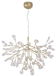 EVITA SP63 GOLD/TRANSPARENT Crystal Lux EVITA подвесной светильник с ветвящейся конструкцией и прозрачными декоративными элементами на золотой арматуре