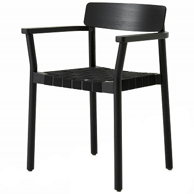 135542A016 &Tradition Betty Кресло TK9, черное / черная тесьма