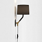 1479001 Arbor Plug-In Astro lighting настенный светильник матовый чёрный / матовое золото / чёрная ткань — фото 3