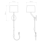 1479001 Arbor Plug-In Astro lighting настенный светильник матовый чёрный / матовое золото / чёрная ткань — фото 7