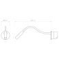 1435015 Lucca Recessed Unswitched Astro lighting светильник для чтения матовое золото — фото 2
