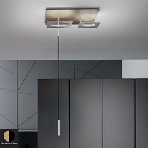 PETRA  SOSPENSIONE 41+13W 2700K ORO  ETRUSCO -NERO