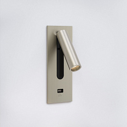 1215084 Astro lighting Fuse настенный светильник для чтения с USB-портом и никелевым корпусом