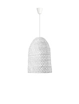 White Rattan White Fabric Wire & Base LED E27 1x12 Watt 100-240 Volt IP20 Bulb Excluded D: 40 H: 250 cm A