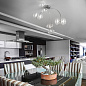 Metal Lux Dolce PL 8L люстра с восемью лампами и стеклянными эллиптическими плафонами белый; хром 260.308.02 — фото 2