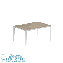 СТОЛ U-NITE 150X100CM БЕЛЫЙ С КЕРАМИЧЕСКОЙ СТОЛЕШНИЦЕЙ TERRA SABBIA Royal Botania