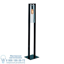 Dome Floor lamp coated aluminium & handmade glass КУПОЛ ПОЛ 172 СМ - АЛЮМИНИЙ ПОРОШКОВОЕ ПОКРЫТИЕ ЧЕРНЫЙ/ПРОЗРАЧНОЕ СТЕКЛО Royal Botania