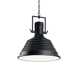 125831 Ideal lux Fisherman подвесной светильник черного цвета с металлическим куполом в промышленном стиле