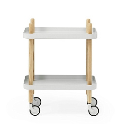 602200 Normann Copenhagen Block передвижной столик на колесиках светло-серый