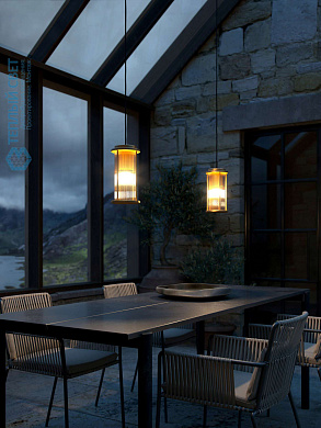 уличный подвесной светильник латунный с перфорацией