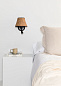 64309-71 Faro SUMBA Black/rattan table lamp with reader настенный светильник матовый черный — фото 2