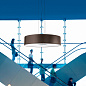SPSKI160LEDBCBC Axolight Skin 160 SP LED Chandelier with eco кожаный абажур белый — фото 2