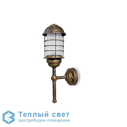 1870 Moretti Luce Torcia уличный настенный светильник с цилиндрическим плафоном в металлической решётке