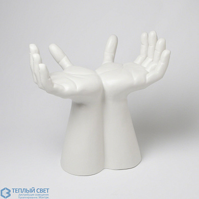 Hands Stool-Matte White Global Views стул