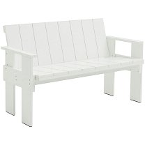 Crate Dining Bench 132 см, массив сосны, лак на водной основе, белый