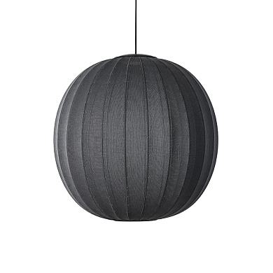 KW75 BL LED Knit-Wit Made By Hand Подвес Ø75 с чёрным тканевым абажуром LED