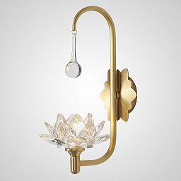 LOTOS-WALL-DROP01 Imperiumloft Lotos настенный светильник-бра с цветочным плафоном и кронштейном