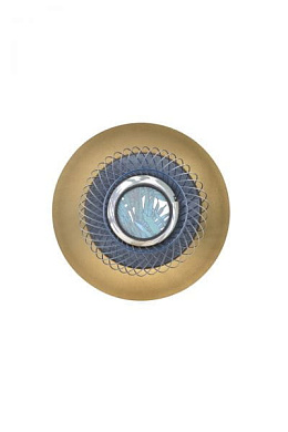 встраиваемый светильник с круглой рамкой из латуни